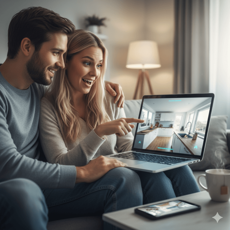 potential buyer viewing a virtual tour